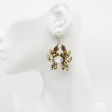 Load image into Gallery viewer, HALLOWEEN STATEMENT EARRINGS – BEADED SPIDER, PUMPKIN, WITCH HAT & BAT DESIGNS