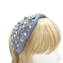 Load image into Gallery viewer, MULTI STONE EMBELLISHED STATEMENT HEADBAND