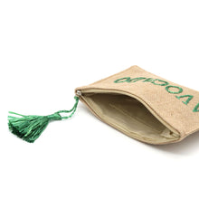 Load image into Gallery viewer, AVOCADO GREEN TASSEL JUTE CLUTCH BAG