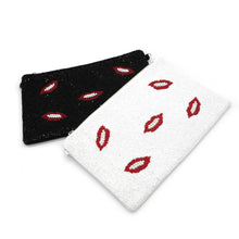 Load image into Gallery viewer, LIPS PATTERN BEADED CLUTCH CROSS BAG