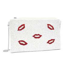Load image into Gallery viewer, LIPS PATTERN BEADED CLUTCH CROSS BAG