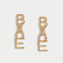 Load image into Gallery viewer, BAE LETTER METAL DROP EARRINGS