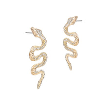 Load image into Gallery viewer, METAL SNAKE STATEMENT EARRINGS