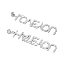 Load image into Gallery viewer, LETTER CUBIC ZIRCONIA DROP EARRINGS