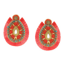 Load image into Gallery viewer, WATERDROP SHAPE TASSEL EARRINGS