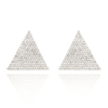 Load image into Gallery viewer, SPARKLY RHINESTONE TRIANGLE EARRINGS