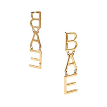 Load image into Gallery viewer, BAE LETTER METAL DROP EARRINGS