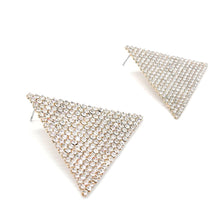 Load image into Gallery viewer, SPARKLY RHINESTONE TRIANGLE EARRINGS