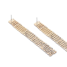 Load image into Gallery viewer, RAINBOW RHINESTONE FRINGE ARRINGS