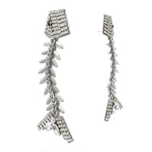 Load image into Gallery viewer, FISHBONE RHINESTONE EARRINGS