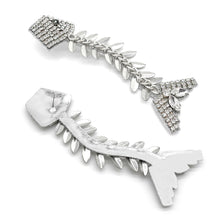 Load image into Gallery viewer, FISHBONE RHINESTONE EARRINGS