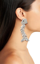Load image into Gallery viewer, FISHBONE RHINESTONE EARRINGS