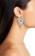 Load image into Gallery viewer, HEART EVIL EYES DROP EARRINGS