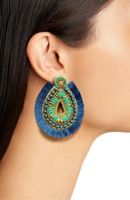 Load image into Gallery viewer, WATERDROP SHAPE TASSEL EARRINGS
