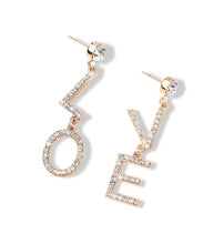 Load image into Gallery viewer, LOVER CUBIC ZIRCONIA LETTER DROP EARRINGS