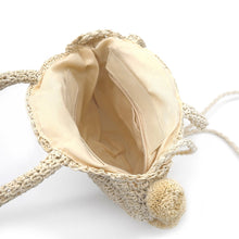 Load image into Gallery viewer, STRAW POMPOM SHOULDER CROSS BAG