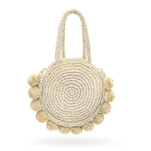 Load image into Gallery viewer, STRAW POMPOM SHOULDER CROSS BAG
