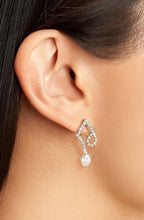 Load image into Gallery viewer, MUSIC NOTE CUBIC ZIRCONIA EARRINGS