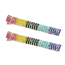 Load image into Gallery viewer, RAINBOW RHINESTONE FRINGE ARRINGS