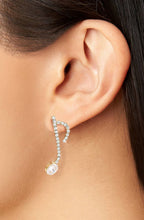 Load image into Gallery viewer, MUSIC NOTE CUBIC ZIRCONIA EARRINGS