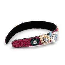 Load image into Gallery viewer, FLORAL BEADED DELICATED HEADBAND
