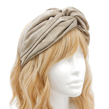 Load image into Gallery viewer, CHECK PATTERN TWISTED TURBAN HEADBAND