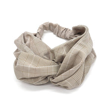 Load image into Gallery viewer, CHECK PATTERN TWISTED TURBAN HEADBAND