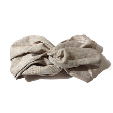 Load image into Gallery viewer, CHECK PATTERN TWISTED TURBAN HEADBAND