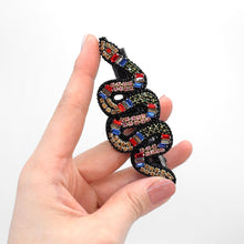 Load image into Gallery viewer, SNAKE SPARKLY RHINESTONE HAIR CLIP