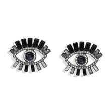 Load image into Gallery viewer, EVIL EYES CRYSTAL STUD EARRINGS