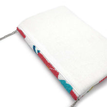 Load image into Gallery viewer, TROPICAL PATTERN BEADED CROSS CLUTCH BAG