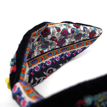Load image into Gallery viewer, FLORAL PATTERN VELVET FABRIC HEADBAND