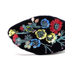 Load image into Gallery viewer, FLORAL PATTERN VELVET FABRIC HEADBAND