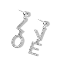 Load image into Gallery viewer, LOVER CUBIC ZIRCONIA LETTER DROP EARRINGS