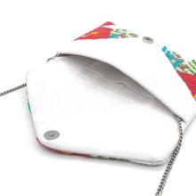 Load image into Gallery viewer, TROPICAL PATTERN BEADED CROSS CLUTCH BAG