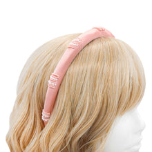Load image into Gallery viewer, BEADED BLUSH THIN PADDED HEADBAND