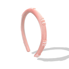 Load image into Gallery viewer, BEADED BLUSH THIN PADDED HEADBAND