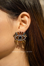 Load image into Gallery viewer, EVIL EYES CRYSTAL STUD EARRINGS