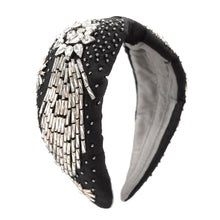 Load image into Gallery viewer, SPARKLY SHOOTING STAR BEADED BLACK HEADBAND