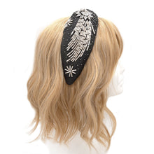 Load image into Gallery viewer, SPARKLY SHOOTING STAR BEADED BLACK HEADBAND