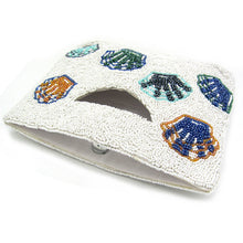 Load image into Gallery viewer, BEADED SEASHELL PATTERNED TOTE MINI BAG
