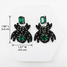 Load image into Gallery viewer, HALLOWEEN STATEMENT EARRINGS – BEADED SPIDER, PUMPKIN, WITCH HAT &amp; BAT DESIGNS
