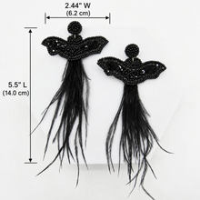 Load image into Gallery viewer, HALLOWEEN STATEMENT EARRINGS – BEADED SPIDER, PUMPKIN, WITCH HAT &amp; BAT DESIGNS
