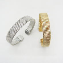 Load image into Gallery viewer, BOLD METAL CHOKER – WIDE RIBBED GOLD OR SILVER STATEMENT NECKLACE
