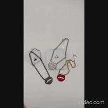 Load and play video in Gallery viewer, RHINESTONE LIP PENDANT NECKLACE – STATEMENT LIP BLING JEWELRY
