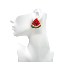 Load image into Gallery viewer, WATERMELLON BEAD SUMMER EARRINGS FOR WOMEN&#39;S UNIQUE FASHION ACCESSORIES

