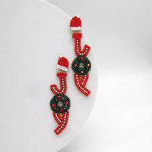 Load image into Gallery viewer, JOY LETTER CHRISTMAS DROP EARRINGS, UNIQUE FASHION LETTERING PARTY EARRINGS
