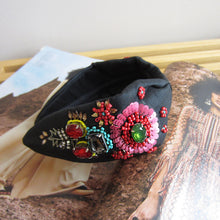 Load image into Gallery viewer, BEADED FLOWER WITH CRYSTAL HEADBAND
