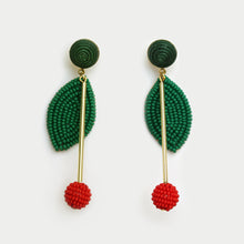 Load image into Gallery viewer, CHERRY DROP STATEMENT BEADED EARRINGS

