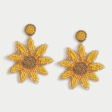 Load image into Gallery viewer, YELLOW SUNFLOWER DROP EARRINGS
